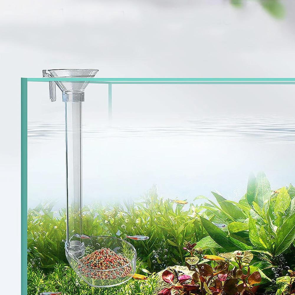 Aquarium Fish Tank Feeder Set Transparent Tube Multifunctional Large Capacity Fish Tank Food Dispenser Shrimp Feeding Tube Dish