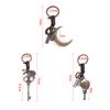 Backpack Hanging Lock Key Leather Key Chain Zinc Zinc Alloy Moon Car Key Ring  Female Lady Girl