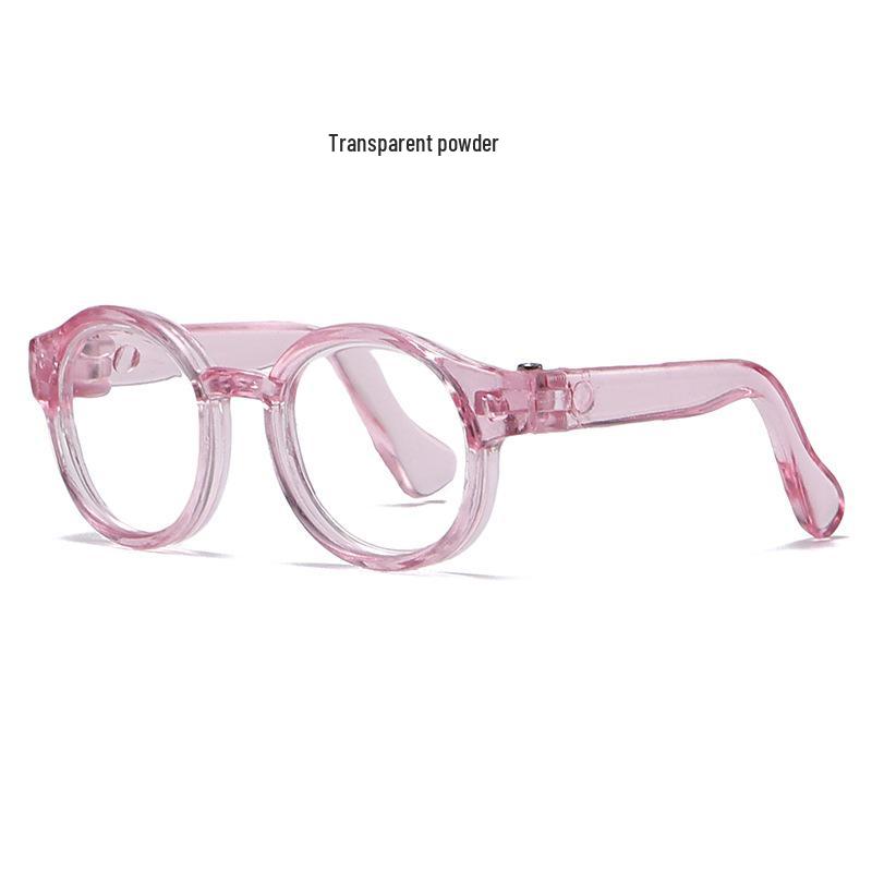 Labubu Cotton Doll with Sunglasses - 10cm Figurine Accessory, Multi-Color Glasses, Round Mirror for Small Dolls.