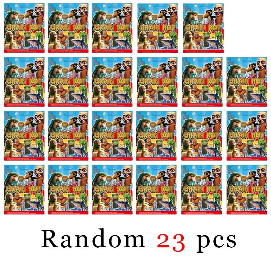 Italian Brainrot Tung Sahur Figure Toy Tralalero Tralala Figures Bombardino Crocodilo Shimpanzini Bananini Model Decor Doll Gift