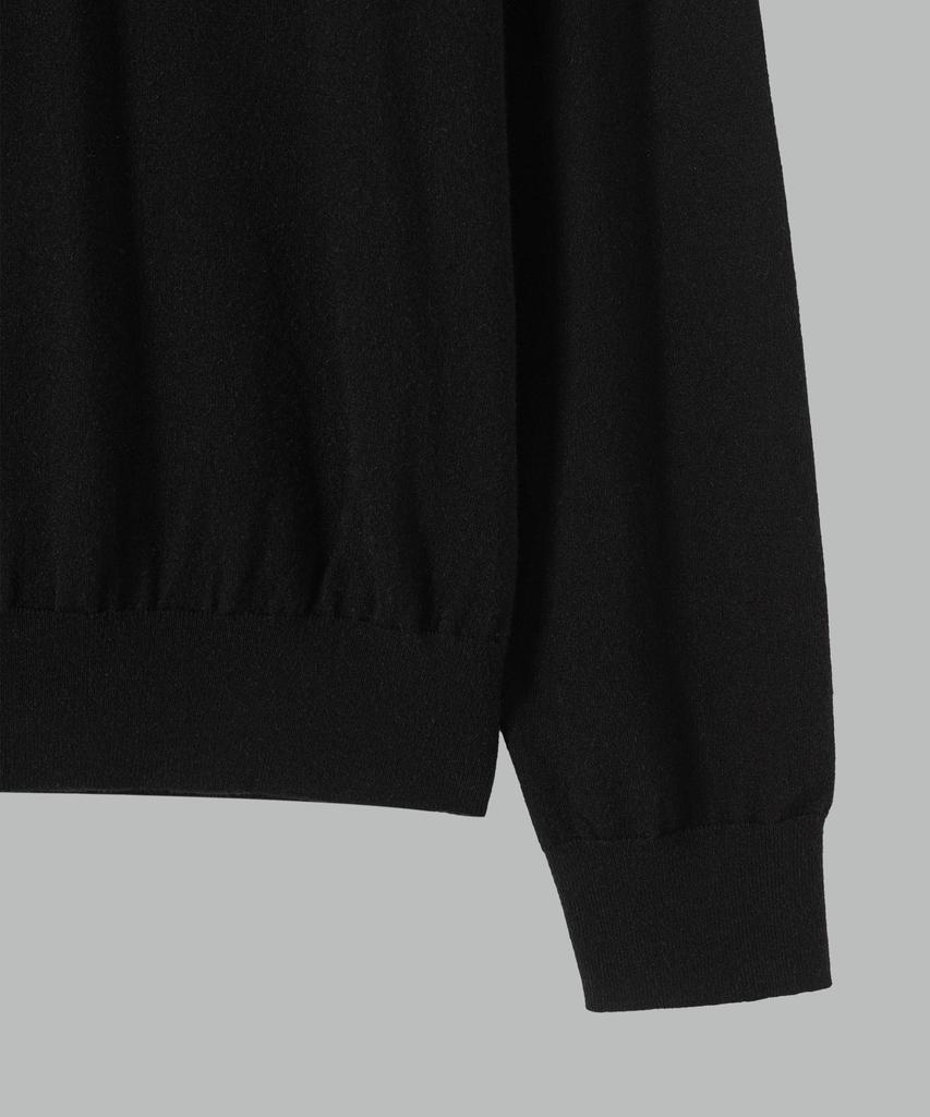 NONBLANK Washable Henley Neck Knit_Black