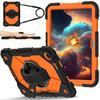 Für Xiaomi Poco Pad C1 Redmi Pad 2 9,7" Hülle 2026 360° drehbarer Ständer Kinder-Tablet-Abdeckung Robuste Armor-Hülle mit Schultergurt