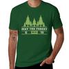 May the Forest Be with You, Camping Themed Design T-Shirt Aesthetic Clothing Boys Whites Men's Cotton T-shirt