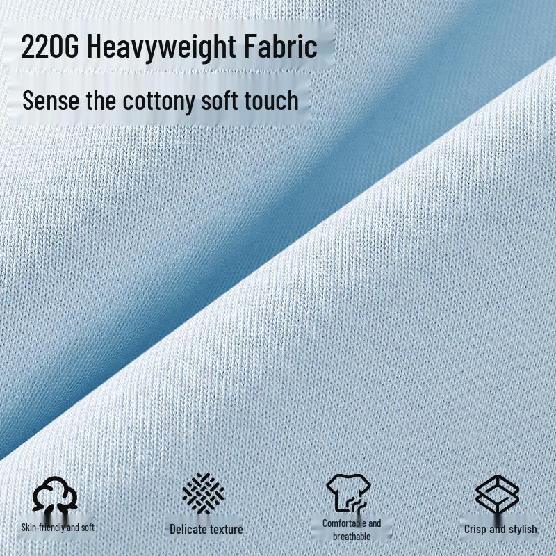 MINISO T-shirt Homme Oversize Coton Épais Imprimé Sapins