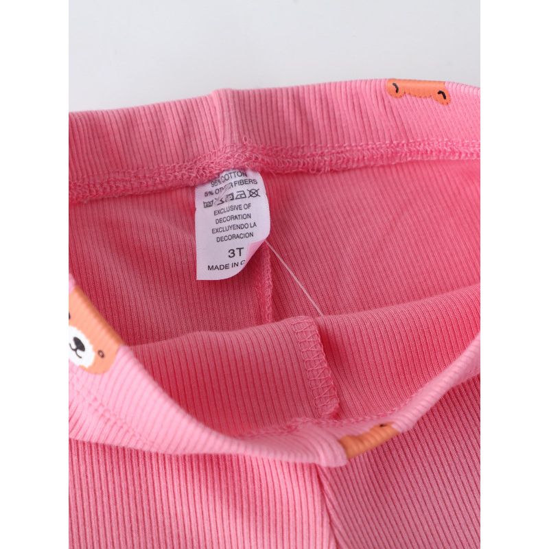 European and American Autumn New Style Girls' Flared Pants Baby Leggings Knitted Outerwear Long Pants Elastic Cotton Children's Pants