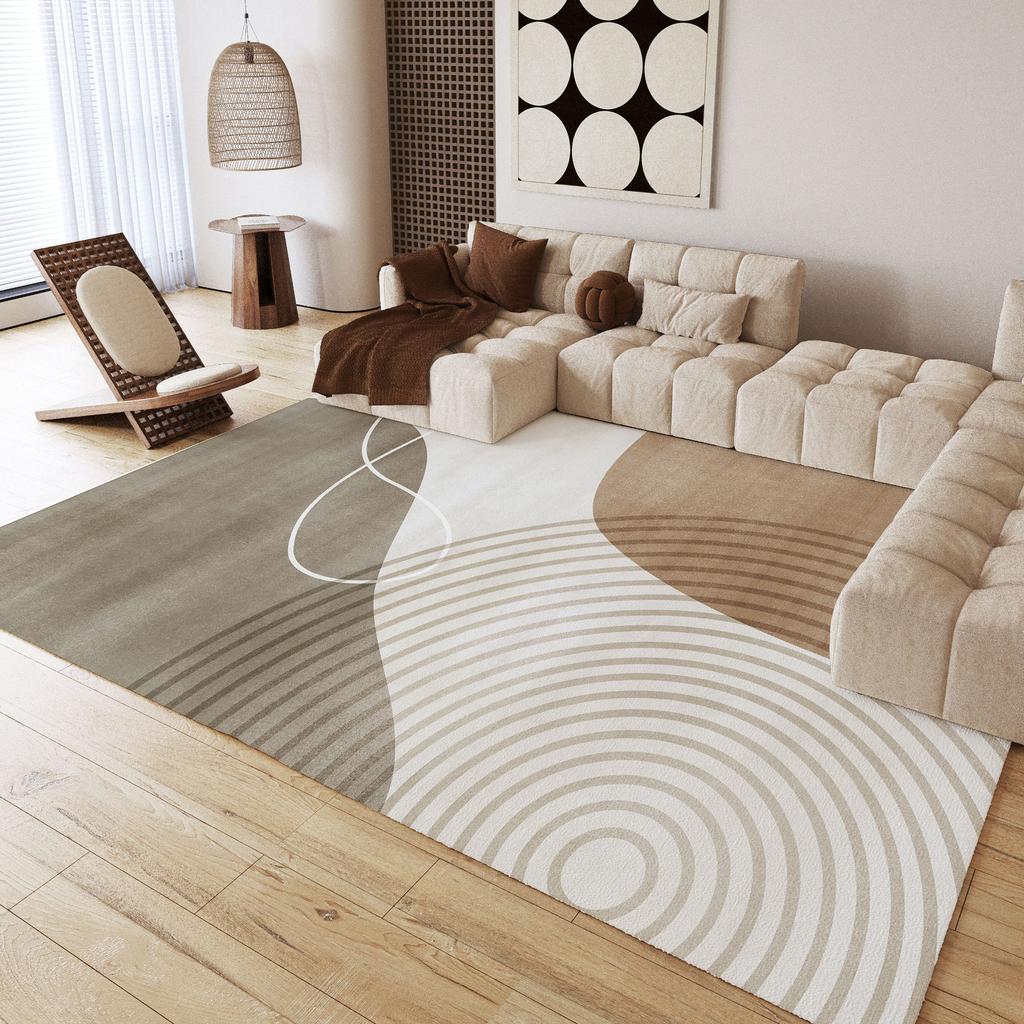 Modern Minimalist Living Room Rug Luxury Sofa & Coffee Table Throw Room Decor Easy-Care Home Bedroom Floor Mat