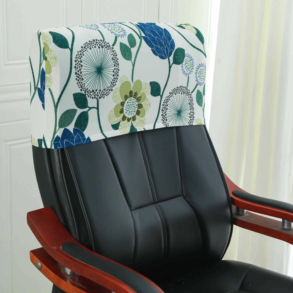 Elastic Boss Chair Headpillow Case Office Chair Cover Swivel Chair Headpillow Case Computer Chair Headpillow Seat Dustproof Head Cover