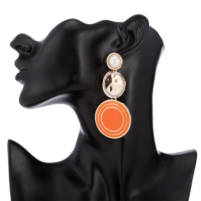 Stylish Geometric Alloy Pearl Earrings Chic And Trendy Jewelry For Women 2021 Fall