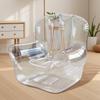 Thickened Transparent Sofa PVC Inflatable Sofa Camping Outdoor Inflatable Lazy Recliner Single Person Seat for Pool Side Bedroom