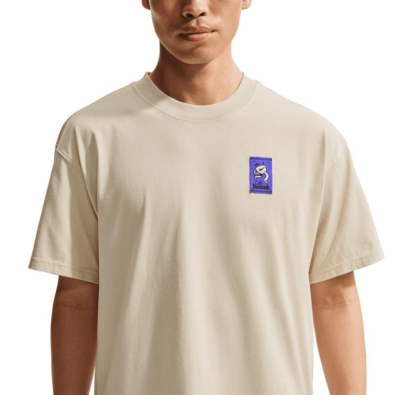 Nike Swoosh T Shirts Men's Khaki Crew Neck Moderate IH1158-229