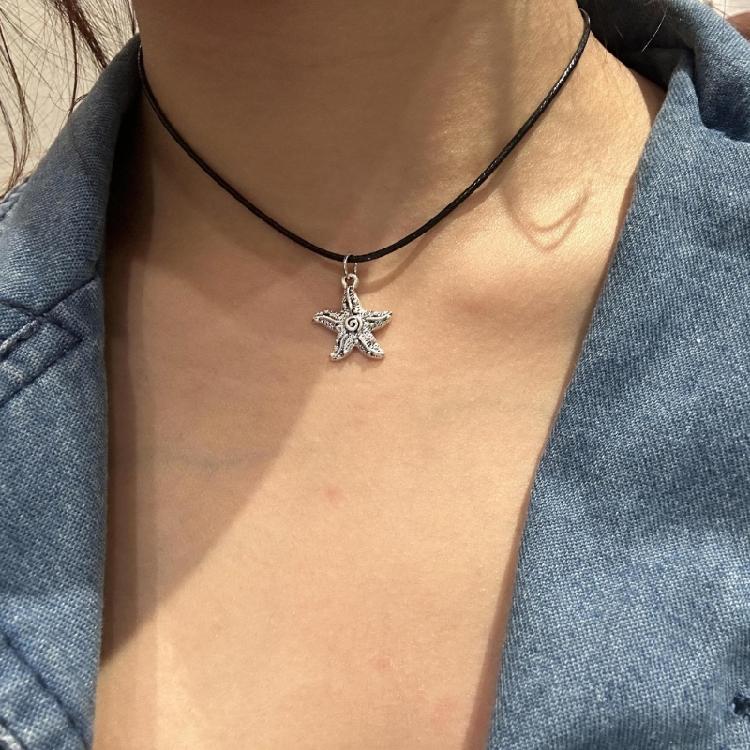 Sweet Cool Star Pendant Necklace Starfish Choler Clavicle Chain Trendy Jewelry