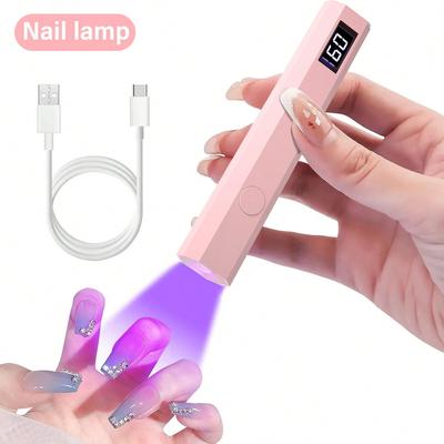 Asciugatore per Unghie Portatile USB Mini Lampada Asciugatura Unghie, Lampada UV LED per Unghie, Adatto per Polimerizzare Tutti i Gel per Unghie, Applicabile per Salone di Unghie a Casa