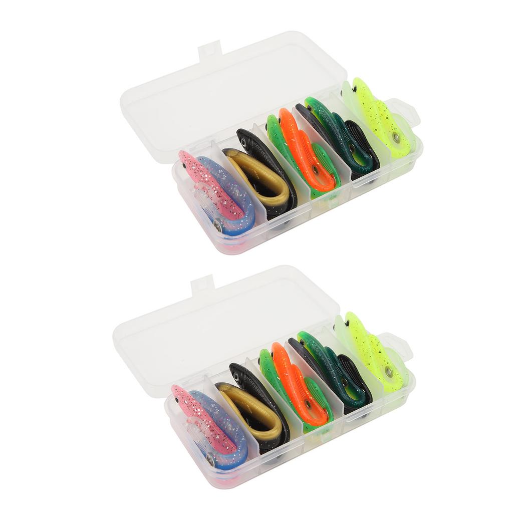 20pcs Soft Fishing Lure Simulation High Toughness Artificial Loach Lure Set for Outdoor Fishing