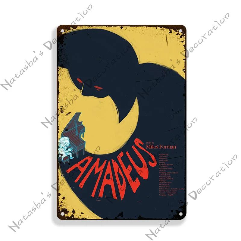 Movie Amadeus Vintage Poster Decorative Metal Sign Decorative Plate Bar Club Cafe Metal Plaque Cafe Wall Decor Industrial Decor