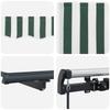 Retractable Awning Green and White 500 X 300 Cm