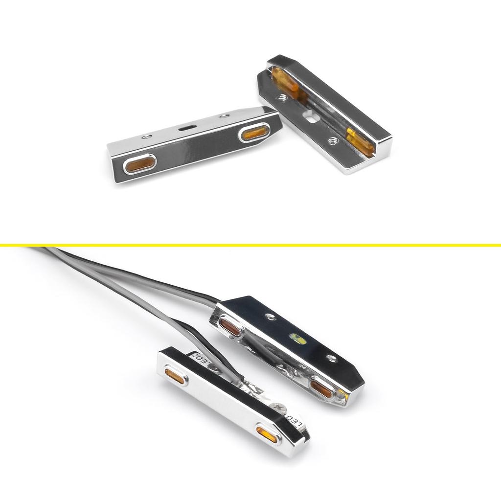 TRZX 2 Stück RC Seitenpedal LED Licht Upgrade Teile für 1/14 Tamiya Scania 770S 6x4 8x4 RC Sattelzugmaschine LKW Auto