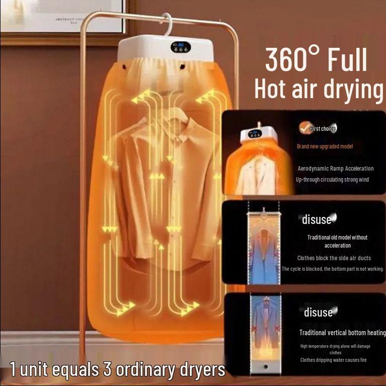 Uscător de haine portabil, pliabil, esențial, cu uscare la aer și sterilizare—Perfect pentru sezonul ploios și locuința studențească