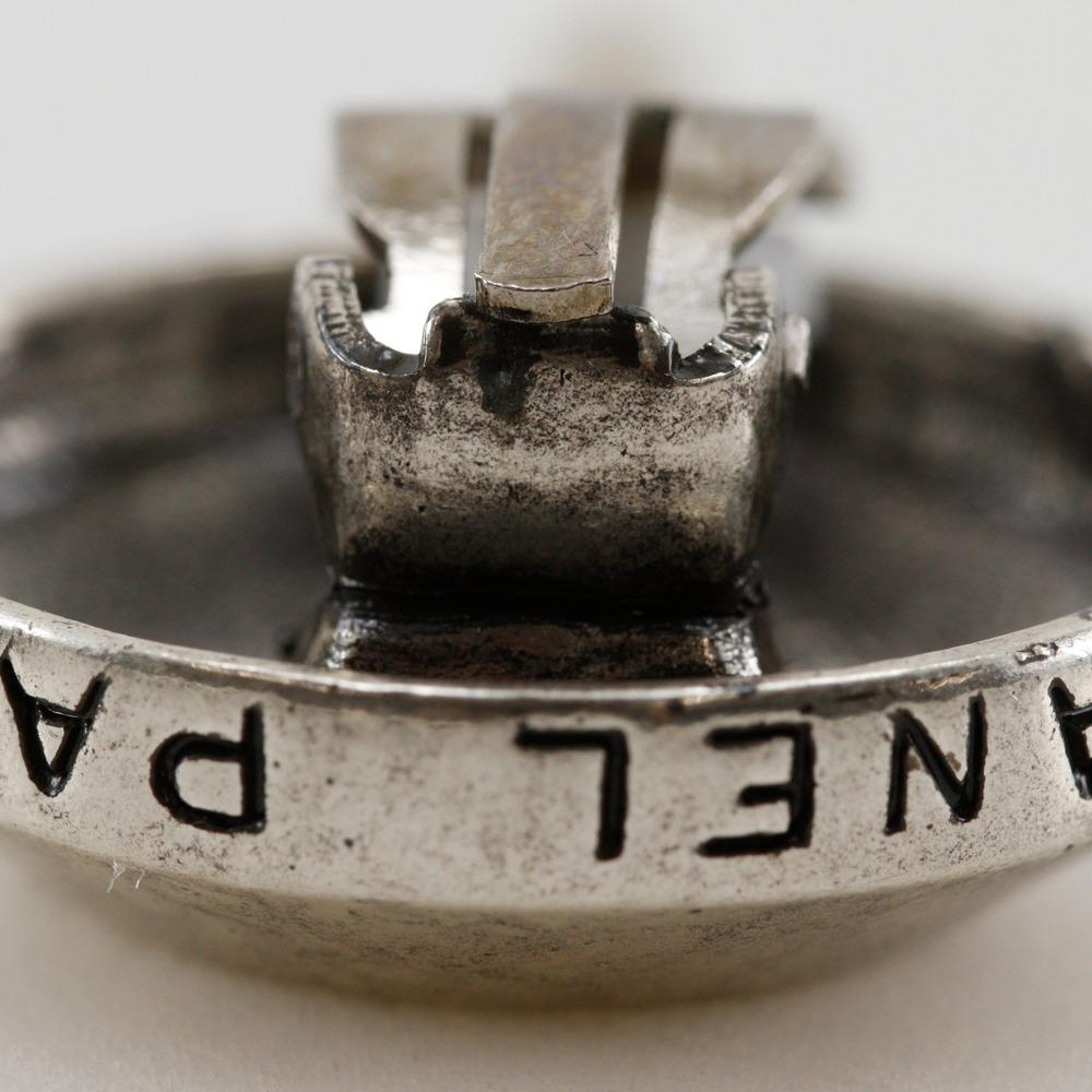 Chanel COCO Mark Earring Silver Metallic 19.1g Women Used