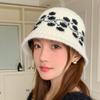 Vintage Jacquard Knitted Hat Autumn Winter Bucket Hat, Women's Hat Warm Ear Protection Beanie Wholesale