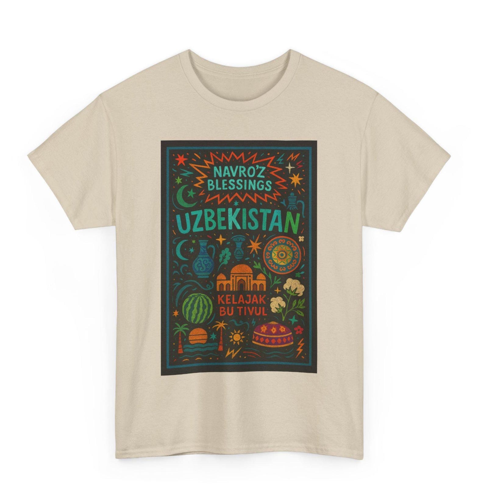 Vintage Samarkand Uzbekistan T-Shirt: Unisex Uzbek Heritage Graphic Tee L