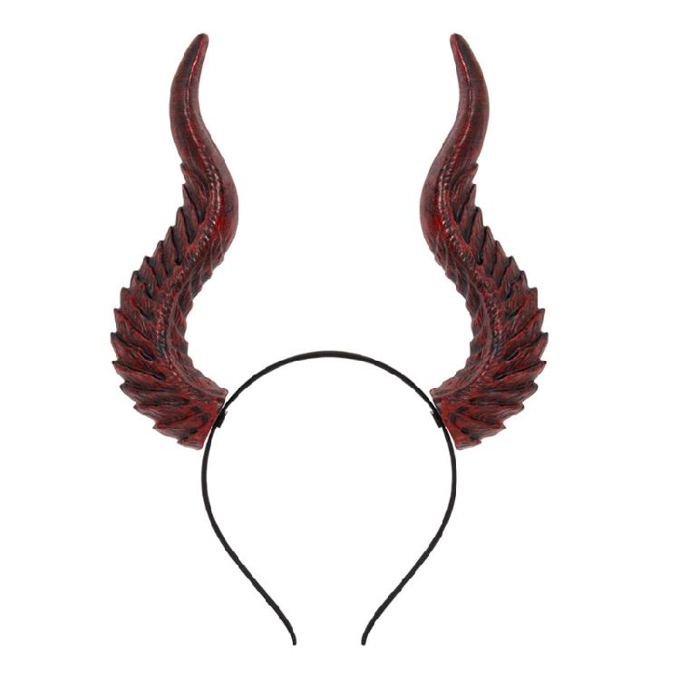 Gothic Style Adjustable Devil Horn Headbands Elegant Hair Accessory For Women Men Parties Weddings