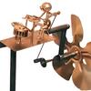 Handgefertigte Metall Schlagzeuger Windmühle Perkussionist Figur Statue Windbetriebene Kinetische Schlagzeuger Skulptur Wind