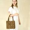 Suin Leaf Square Tote Bag - Camel Brown