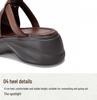 Women's Genuine Leather Platform Flip-Flops with Thick Soles for Summer 2025 