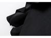 Women's Black Woolen Hooded Cloak Coat, Autumn 2022, Long Style, European American Design, with Hang Tag