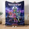 1Pc Monster High Starry Night Blanket For Couch Bed Plush Cozy Fuzzy Blanket Super Soft Warm Blankets For Fall And Winter 091828
