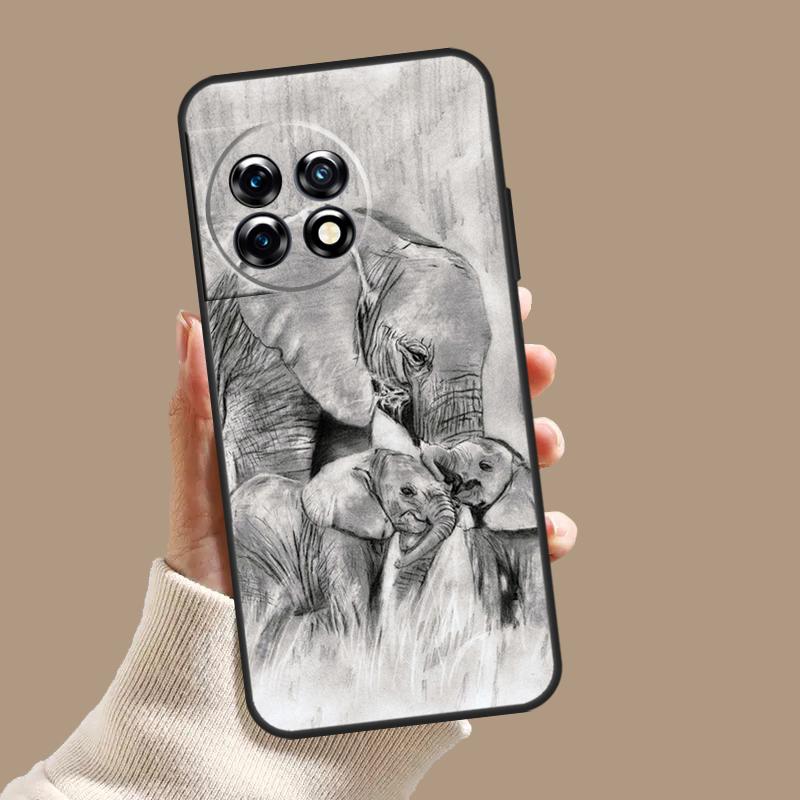 Cute Elephant Case For OnePlus Nord CE 3 Lite CE4 2 2T N10 N20 N30 OnePlus 12 11 9 10 Pro 8T 10T 12R Cover