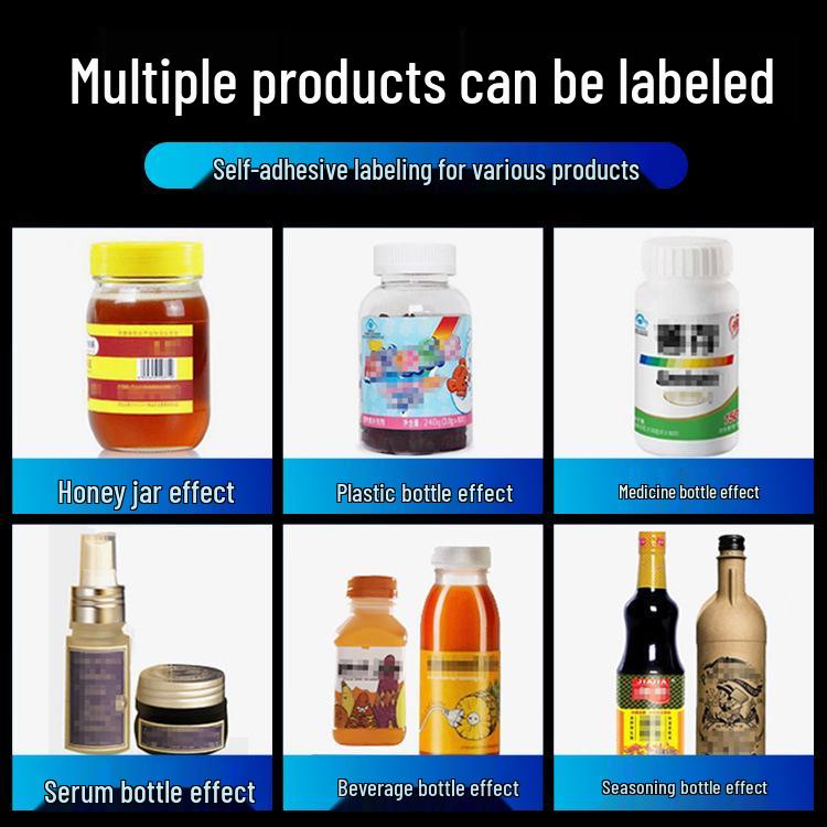 Fully Automatic Desktop Round Bottle Labeling Machine for Plastic, Glass, and Medicine Bottles