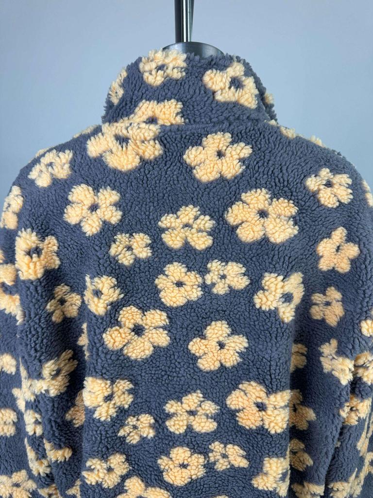 Dámská volná mikina na zip s potiskem jehněčí vlny, jaro 2025