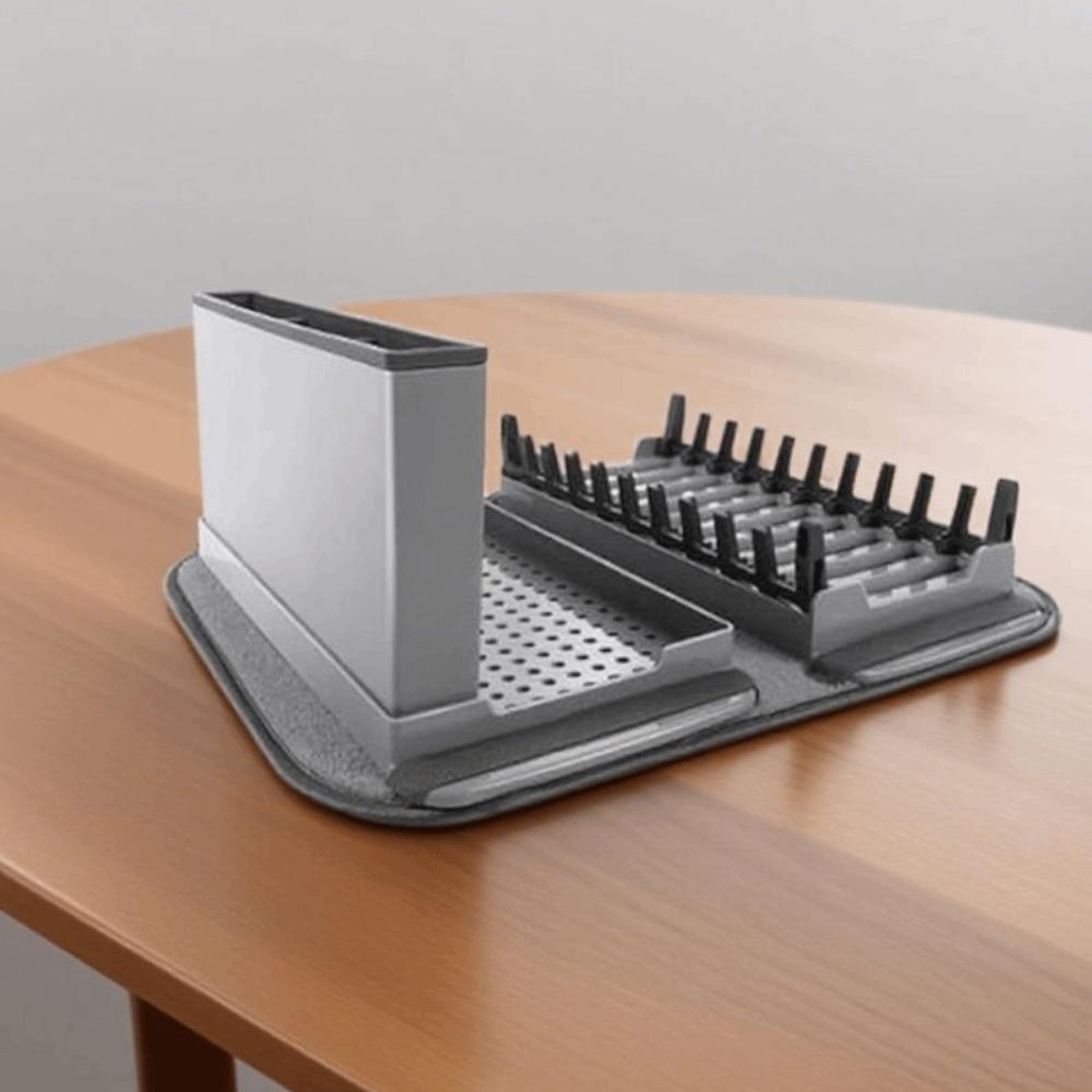 4 in 1 Dish Drying Rack Folding Kitchen Insulated Mat Universal Absorbent Pad  Countertop
