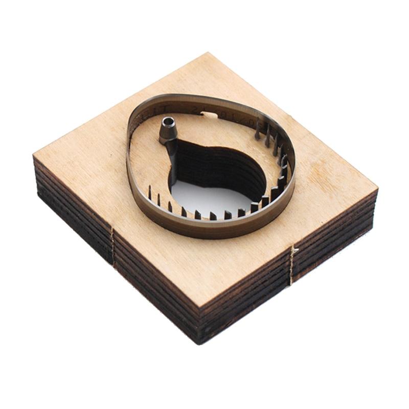 

Leather Template Wooden Mold RFID for Key Fob Keychain Pattern Stencil Leather Craft DIY Tool for Quilting Sewing Tool 1