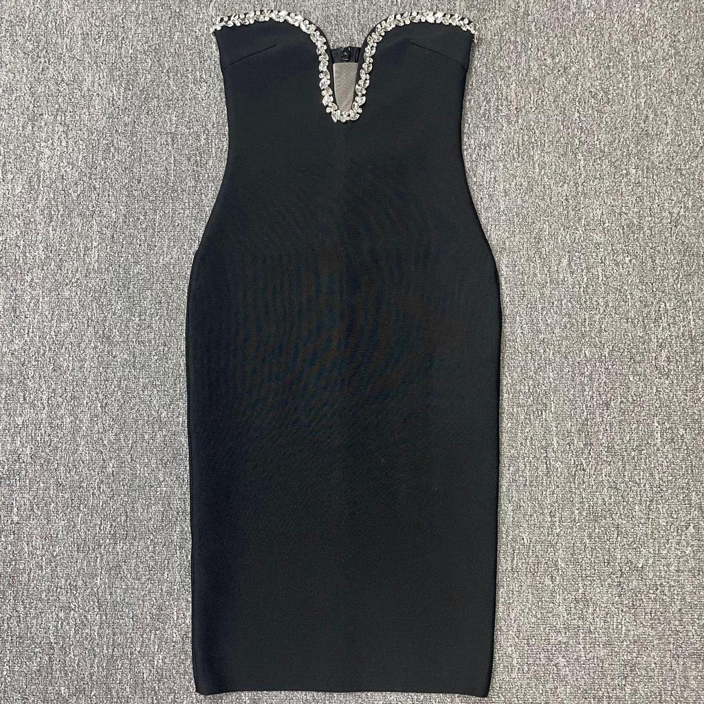 Elegant Rhinestone Bandage Evening Dress