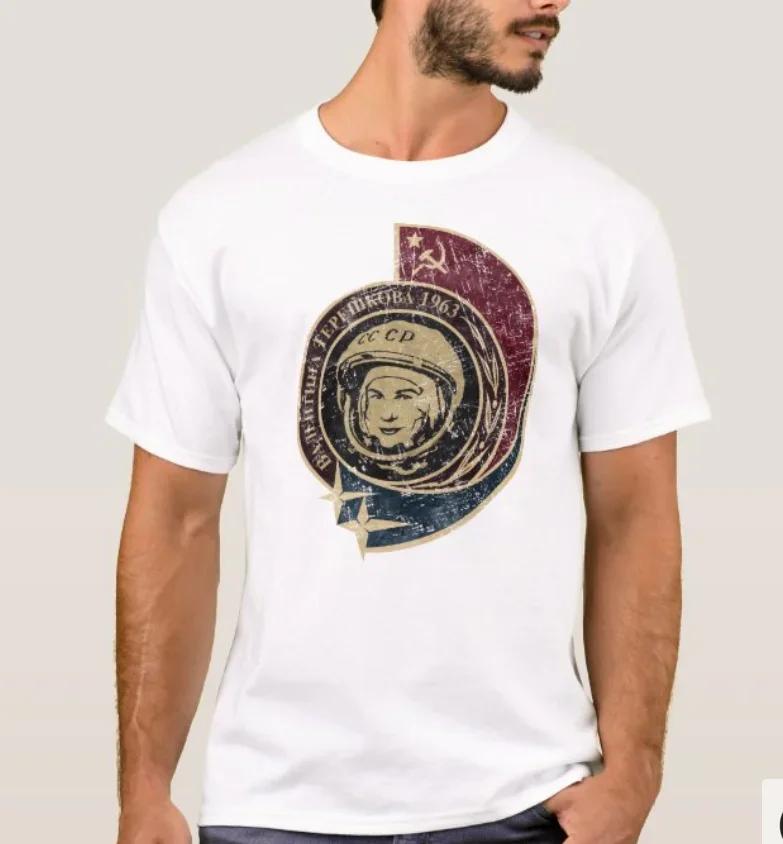 Soviet Space Mission Valentina Tereshkova Cosmonaut TShirt Summer Cotton Short Sleeve ONeck Mens T Shirt New S3XL