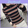 Dzianinowy Sweter W Paski Color Block I Rękawy Księżniczki Do Codziennych Jesiennych Stylizacji