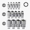 A96I-14PCS Female E Star Torx Socket Set E4-E24 E-Torx External Hex Socket Insert Nut