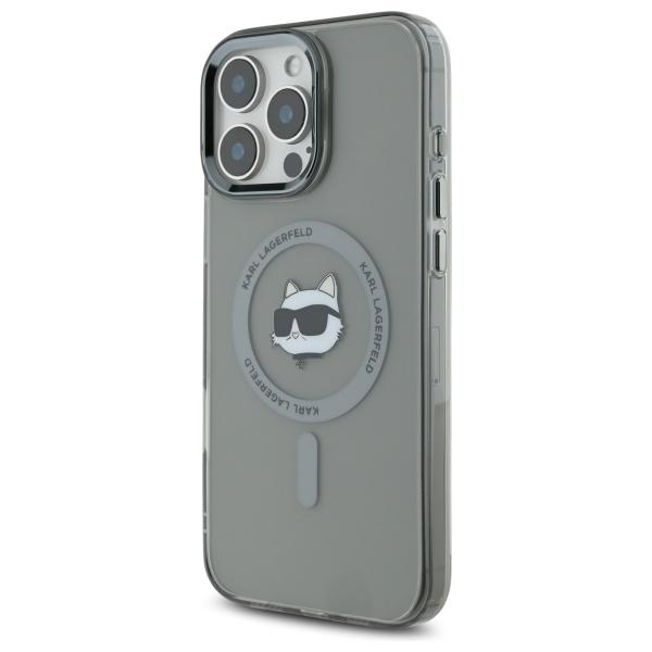 Karl Lagerfeld Klhmp16Lhlschk Iphone16 Pro 6.3 Czarny/Black Hardcase Iml Metal Choupette Head Magsafe