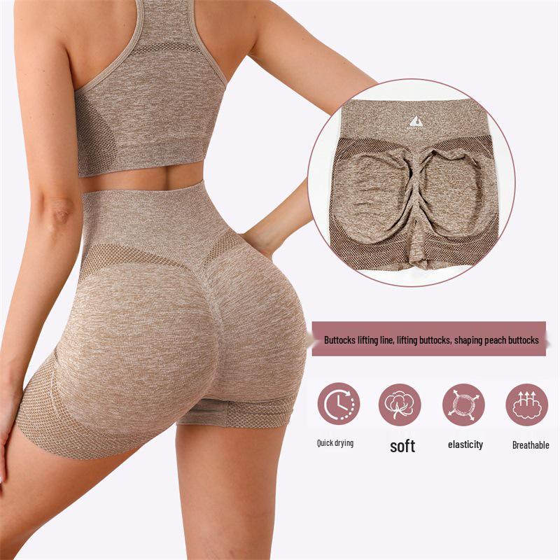 Plus Size Women's Fitness Vest & High Waist Yoga Shorts Set