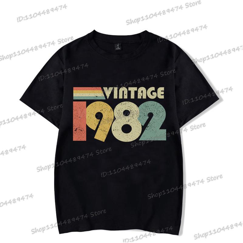 Harajuku 1980 To 1989 Year Streetwear Men Short Sleeve Established 1985 T-shirt O-neck Women Birthday Gift Fashion Tshirts