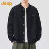 JEEP Men's Baseball Collar Cardigan Sweatshirt Jacket