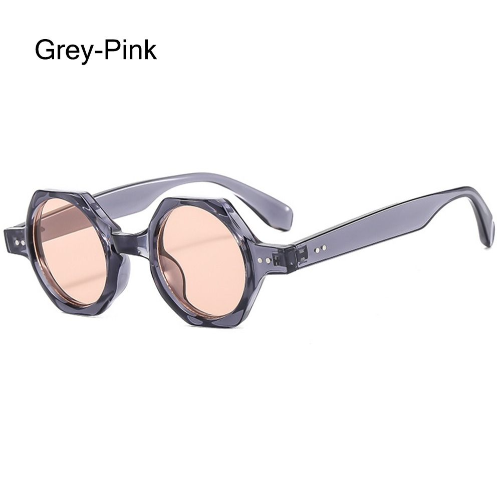 Polygon Square Sunglasses Hexagon Shades Eyewear for Women & Men Y2K Rivets Sun Glasses Clear Ocean Lens Sun Glasses UV400
