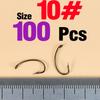 MNFT 100PCS High-Carbon Steel Dry Fly Hooks Fishing Hook Nymph Scud Midge Caddis Shrimp Fly Tying Hooks