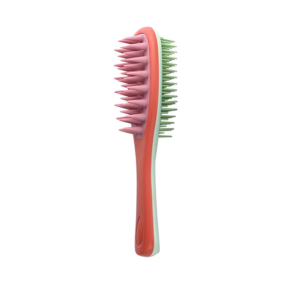 Home Long Handle 2-in-1 Comb for Double-sided Shampoo Brush Silicone with Handle Shampoo Comb Wet and Dry Shampoo Massage Brush