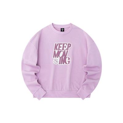 Lifestyle Serie Buchstabenprint Pullover Rundhals Langarm Sweatshirt Damen Sweatshirt Lila 162238709-3