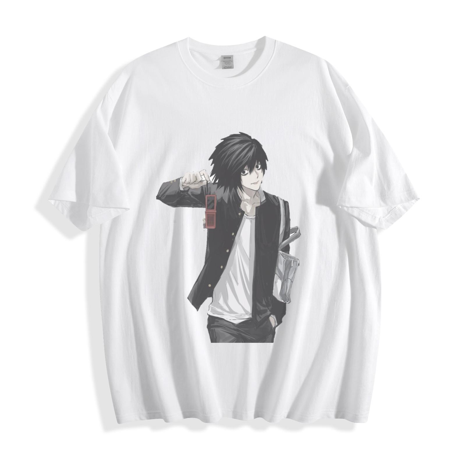 Death Note L with Death Note T-Shirt Mens Womens Tees Top - Iconic Anime Unisex Tee S