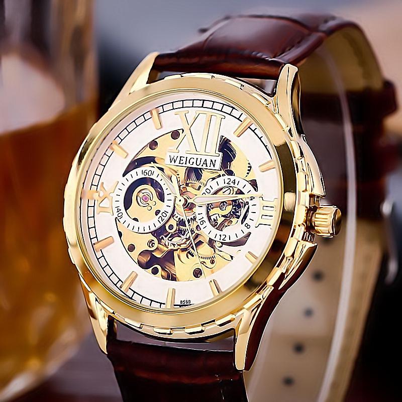 Men's Automatic Luminous Waterproof Hollow Mechanical Watch