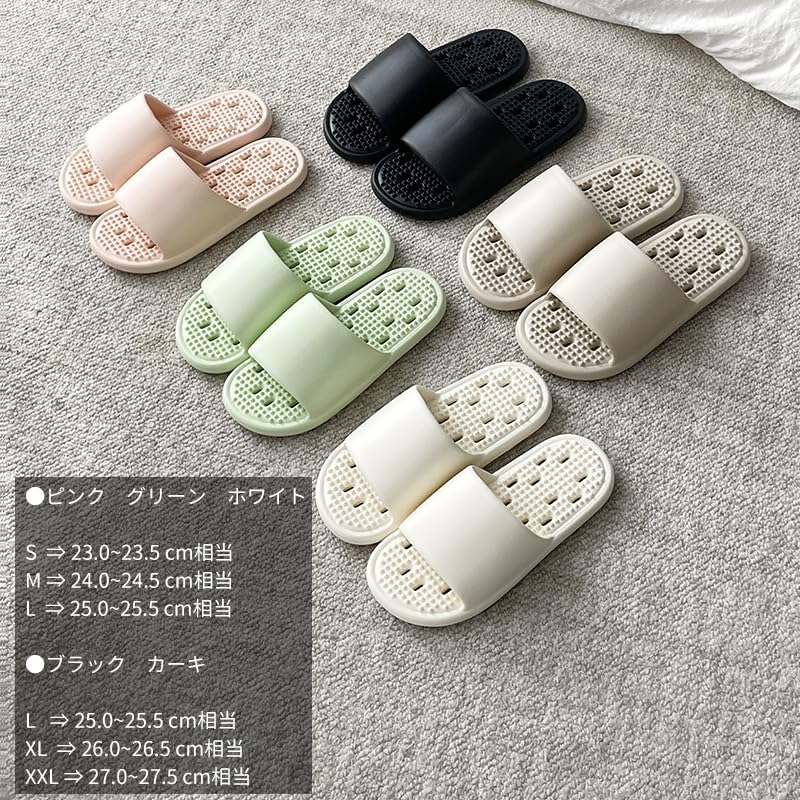 SUKIO Balkonsandalen mit Bad Leichte Duschsandalen für Männer und Frauen Reflexzonenmassage, Löcher, Hausschuhe, EVA, Wasserabweisend,